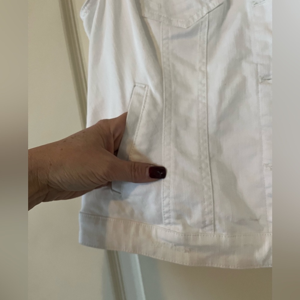 Chico's White Denim Vest - Picture 6 of 15